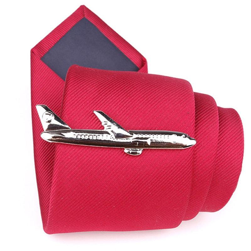 Men Elegant Tie Clips Clasp Men's Tie Clip Tie Bar Wedding Party Pin Jewelry Clip Men's Gift Dolphin Airplane Shaped Tie Bar Wedding Party Jewelry Tie Clip