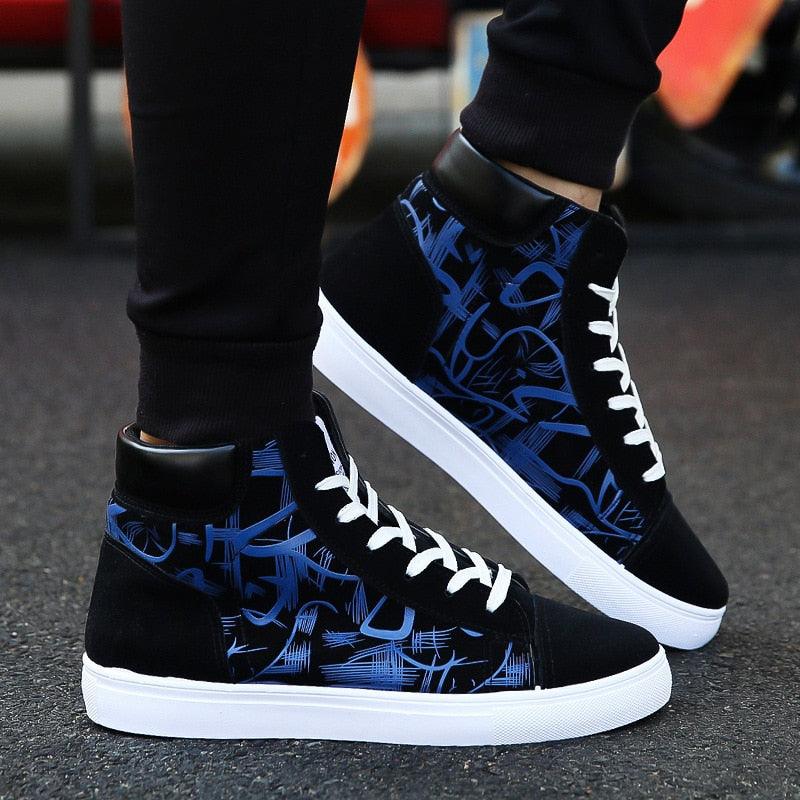 Men Fashion Sneakers Canvas Breathable Cool Street Sneakers Black Blue Red Men's Causal Shoes Comfortable Light Casual High Quality New Fashion Walking Sneakers