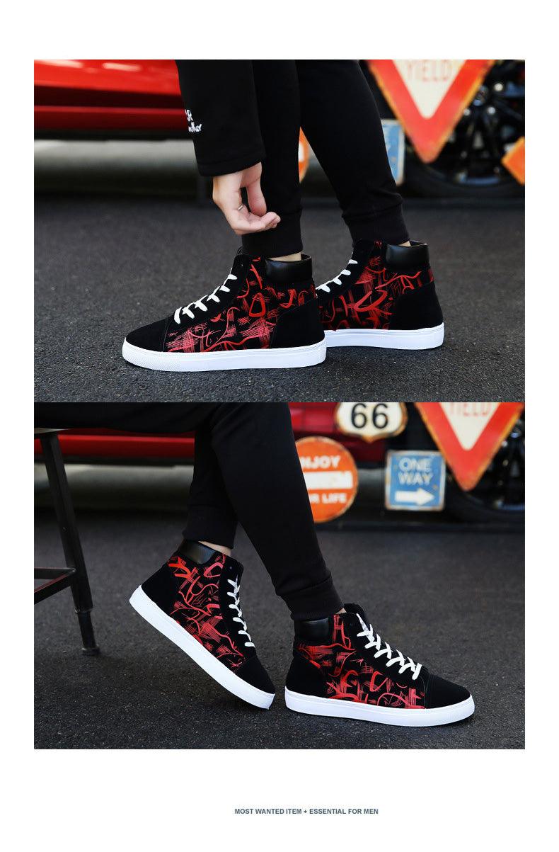 Men Fashion Sneakers Canvas Breathable Cool Street Sneakers Black Blue Red Men's Causal Shoes Comfortable Light Casual High Quality New Fashion Walking Sneakers