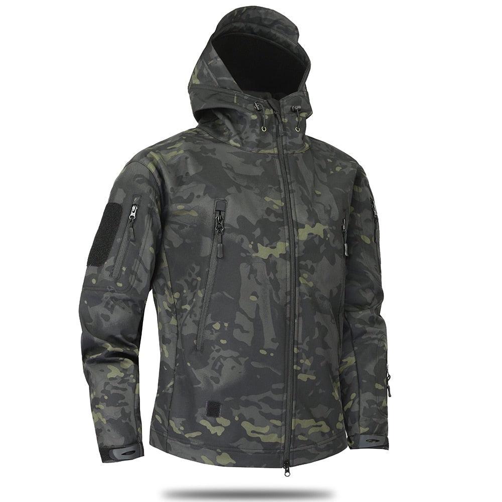 Men Green Autumn Camouflage Jacket Men's Lightweight Water-Resistant Jacket Tactical Clothing  Male Camouflage Windbreaker Breathable Outdoor Snow Jacket