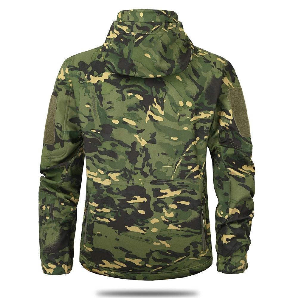 Men Green Autumn Camouflage Jacket Men's Lightweight Water-Resistant Jacket Tactical Clothing  Male Camouflage Windbreaker Breathable Outdoor Snow Jacket