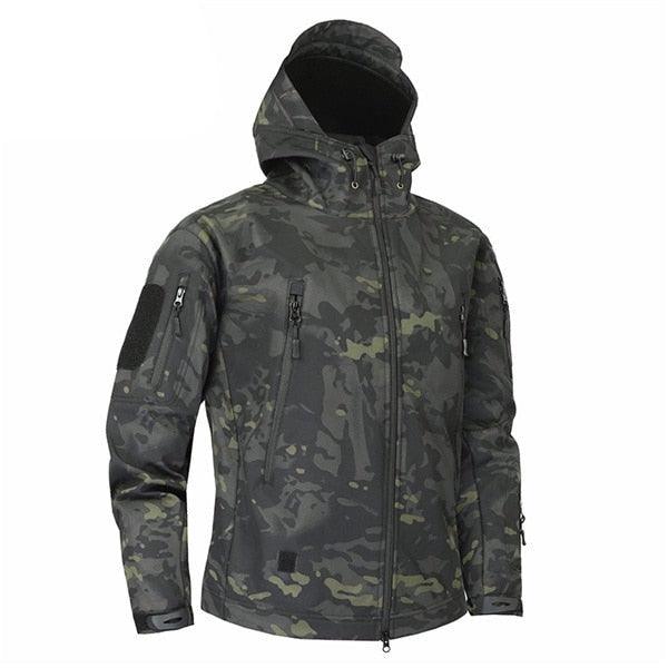 Men Green Autumn Camouflage Jacket Men's Lightweight Water-Resistant Jacket Tactical Clothing  Male Camouflage Windbreaker Breathable Outdoor Snow Jacket