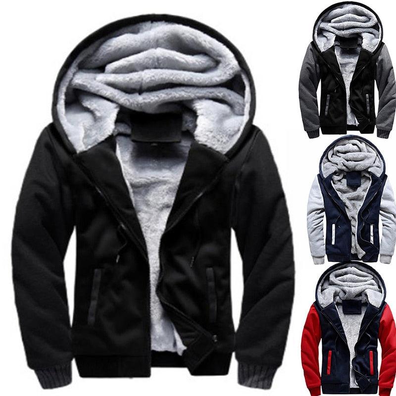 Men Hoodies Autumn Fashion Sweatshirt Men's Hoodie Jacket Hooded Jackets Winter Warm Coats Men's Heavyweight Winter Long Sleeves Sport Soft Sweatshirts