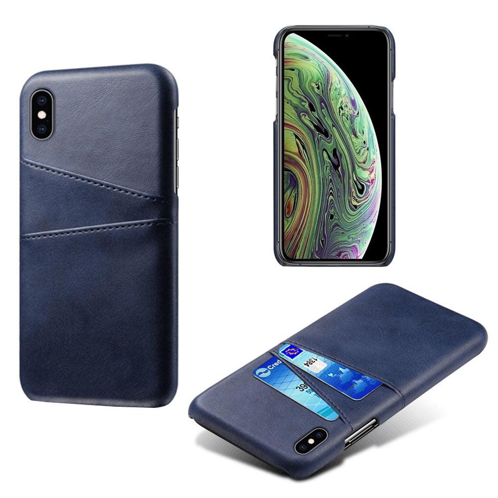 Men Leather Durable Shockproof Protective Cover For iPhone 14 Pro 13 Pro MAX Luxury Leather Card Holder Phone Case Stylish Leather Cover For iPhone 2 Credit Card Slots Holders Compatible for iPhone 13