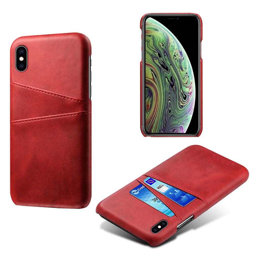 Men Leather Durable Shockproof Protective Cover For iPhone 14 Pro 13 Pro MAX Luxury Leather Card Holder Phone Case Stylish Leather Cover For iPhone 2 Credit Card Slots Holders Compatible for iPhone 13