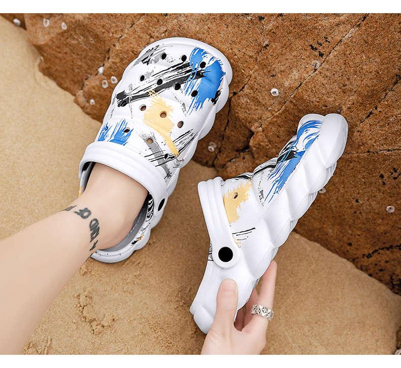 Men's Black Rubber Beach Flip Flops Sandals Wedge Flat Shoes Footwear Fashion Unisex Garden Clogs Sports Sandals Outdoor Indoor Lightweight Clogs