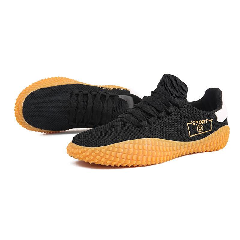 Men's Black Sneakers Mesh Breathable Shoes Male Fashion Black Athletic Footwear Flat Casual Walking Shoes Breathable Casual Shoes Couple Fashion Lace Up Mens Sneakers