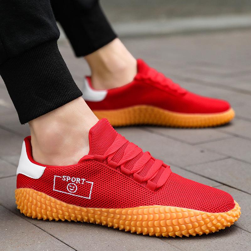 Men's Black Sneakers Mesh Breathable Shoes Male Fashion Black Athletic Footwear Flat Casual Walking Shoes Breathable Casual Shoes Couple Fashion Lace Up Mens Sneakers