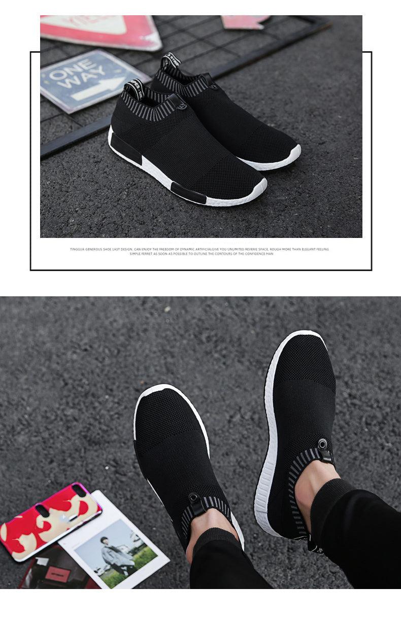 Men's Breathable Running Shoes Casual Fashion Outdoor White Espadrilles Sports Shoes Light Socks Lightweight Breathable Walking Running Shoes Mesh Workout Casual Sports Men's Jogging Sneakers