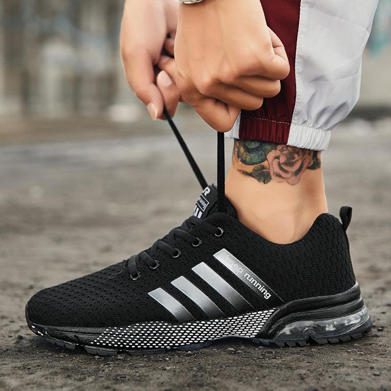 Men's Casual Sports Shoes Breathable Sneakers Air Cushion Running Shoes Air Cushion Mesh Running Shoes Women Footwear Mens Casual Sport Training Fitness Sneakers For Workout