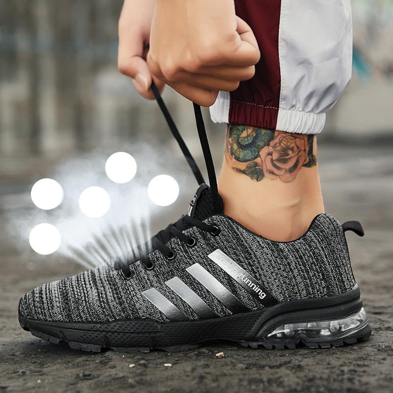 Men's Casual Sports Shoes Breathable Sneakers Air Cushion Running Shoes Air Cushion Mesh Running Shoes Women Footwear Mens Casual Sport Training Fitness Sneakers For Workout