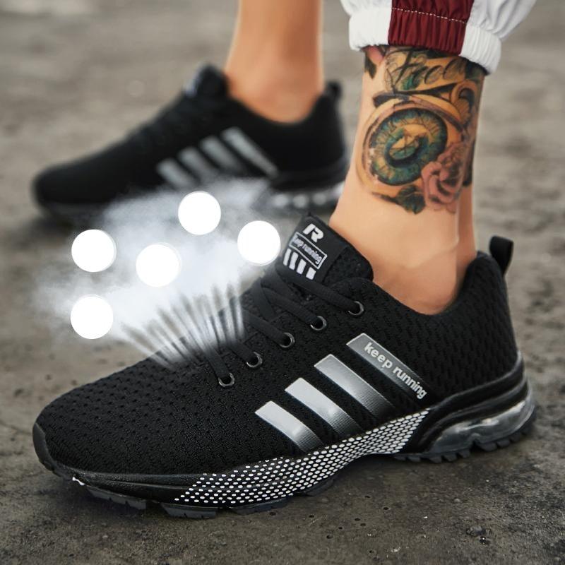 Men's Casual Sports Shoes Breathable Sneakers Air Cushion Running Shoes Air Cushion Mesh Running Shoes Women Footwear Mens Casual Sport Training Fitness Sneakers For Workout