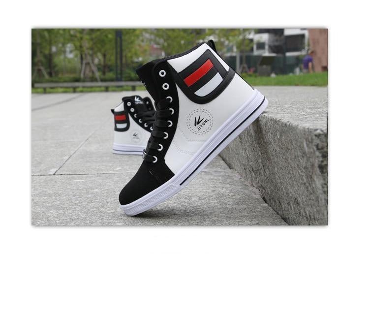 Men's High Top Sneakers Breathable Street Sports Shoes Hip Hop Trendy Style Casual Shoes Fashion Sneakers Breathable Comfort Walking Mens Sneakers