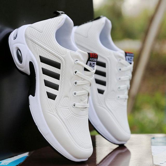 Men's Leather Autumn Shoes Casual Sneakers Tennis Fashion White Trainers Sneakers Casual Leather Fashion Sneakers Breathable Sports Running Sneakers - STEVVEX Shoes - 105, Air Mesh Sneakers, Athletic Sneakers, Blue Sneakers, Elegant Mens Sneakers, Fashion Men Sneakers, Men Sneakers, Men's Strong Sneakers, Mens Gym Sneakers, Mens Sport Sneakers, Running Sneakers, Shoes, Sneakers, Sport Boys Sneakers, Sport Mens Sneakers, Sport Sneakers - Stevvex.com