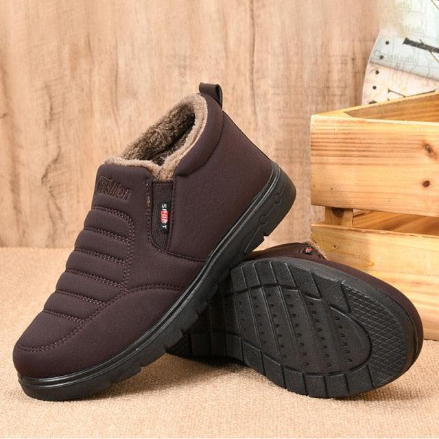 Men's New Snow Boots Waterproof Non-Slip Shoes Casual Fashion Ankle Boots Winter Walking Unisex Shoe Water Resistant Shoes Anti-Slip Fully Fur Lined Casual Lightweight Shoes