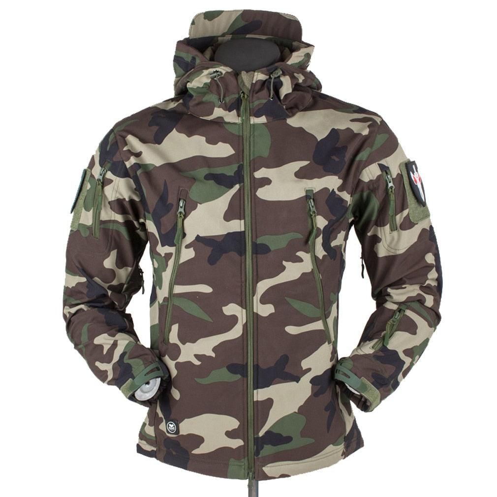 Men's Outdoor Soft Fleece Jacket Men's And Women's Jacket Unique Jackets For Men Windproof  Waterproof Breathable Jacket Thermal Hooded Tactical Jacket Outdoor Camouflage Fleece Hooded Coat