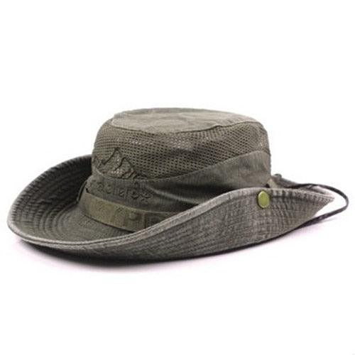 Men's Outdoor Traveling Cap Summer Mesh Breathable Retro Cotton Bucket Hat Unisex Adult High Quality Hat Jungle Fishing Hats Novelty Dad's Beach Cap Bucket Hat For Fishing Summer Adjustable Hat