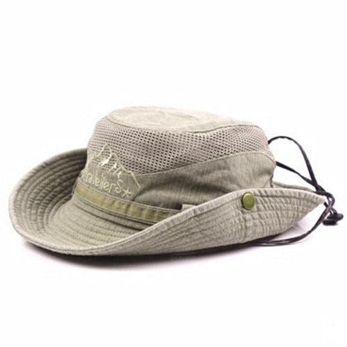 Men's Outdoor Traveling Cap Summer Mesh Breathable Retro Cotton Bucket Hat Unisex Adult High Quality Hat Jungle Fishing Hats Novelty Dad's Beach Cap Bucket Hat For Fishing Summer Adjustable Hat