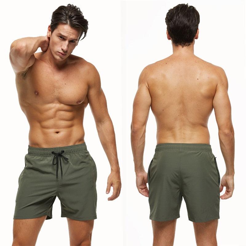 Men's Stretch Swim Trunks Quick Dry Beach Shorts With Zipper Pockets and Mesh Lining  Men's Swim Trunks Quick Dry Beach Shorts with Pockets Swimsuits for Men