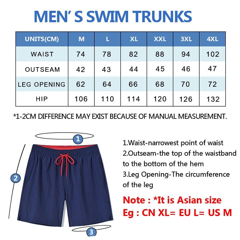 Men's Stretch Swim Trunks Quick Dry Beach Shorts With Zipper Pockets and Mesh Lining  Men's Swim Trunks Quick Dry Beach Shorts with Pockets Swimsuits for Men