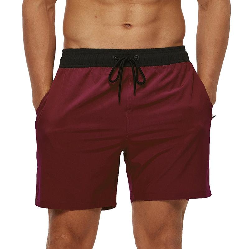 Men's Stretch Swim Trunks Quick Dry Beach Shorts With Zipper Pockets and Mesh Lining  Men's Swim Trunks Quick Dry Beach Shorts with Pockets Swimsuits for Men