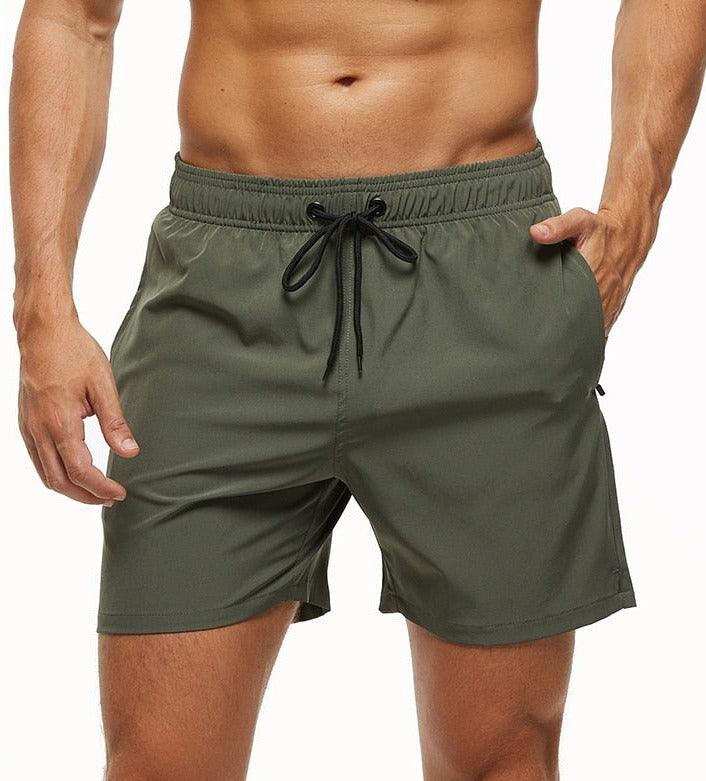 Men's Stretch Swim Trunks Quick Dry Beach Shorts With Zipper Pockets and Mesh Lining  Men's Swim Trunks Quick Dry Beach Shorts with Pockets Swimsuits for Men