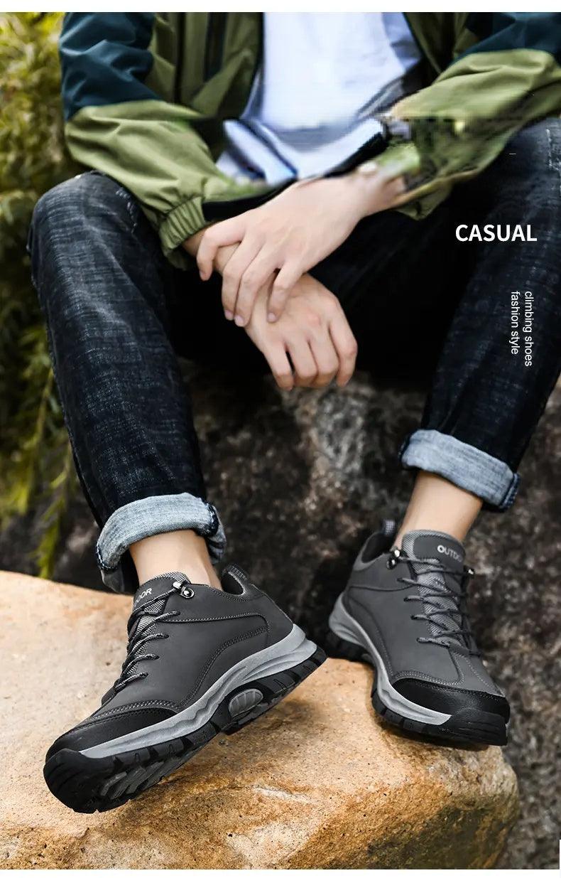 Men's Winter Lined Warm Cotton Shoes High-Top Outdoor Waterproof Casual Sports Shoes Non Slip Breathable Running Lightweight Casual Winter Comfortable Durable Shoes