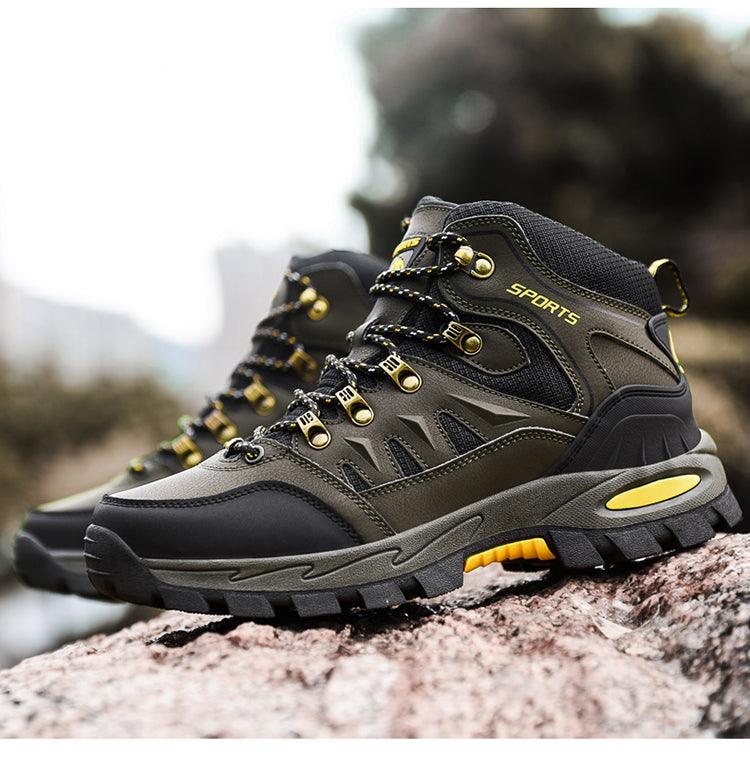 Men's Women's High-Top Boots Casual Shoes Breathable Outdoor Hiking Boots Non-slip Shading Wear-Resistant Hiking Boots Breathable Skid Resistance Leather Shoes