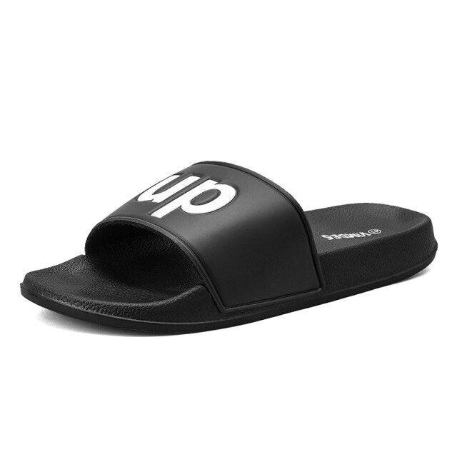 Men Slippers Unisex Bathroom Home Slides Male Couple Beach Sandals Fashion House Shoes Non-slip Flip Flops Mens Bathroom Pool Non-Slip Quick Drying Fashion Slippers