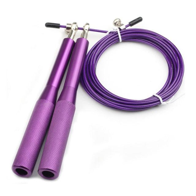 Men Speed Jump Rope Workout Professional Gym Cable Steel Wire Bearing Skipping Rope Flexible Jump Ropes For Fitness Quite Skipping Rope With Bearing And Slender Aluminum Alloy Handle