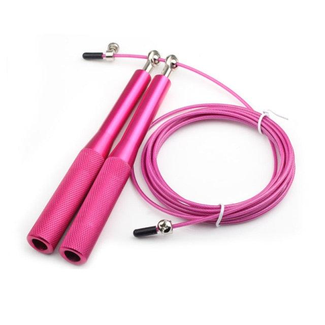 Men Speed Jump Rope Workout Professional Gym Cable Steel Wire Bearing Skipping Rope Flexible Jump Ropes For Fitness Quite Skipping Rope With Bearing And Slender Aluminum Alloy Handle