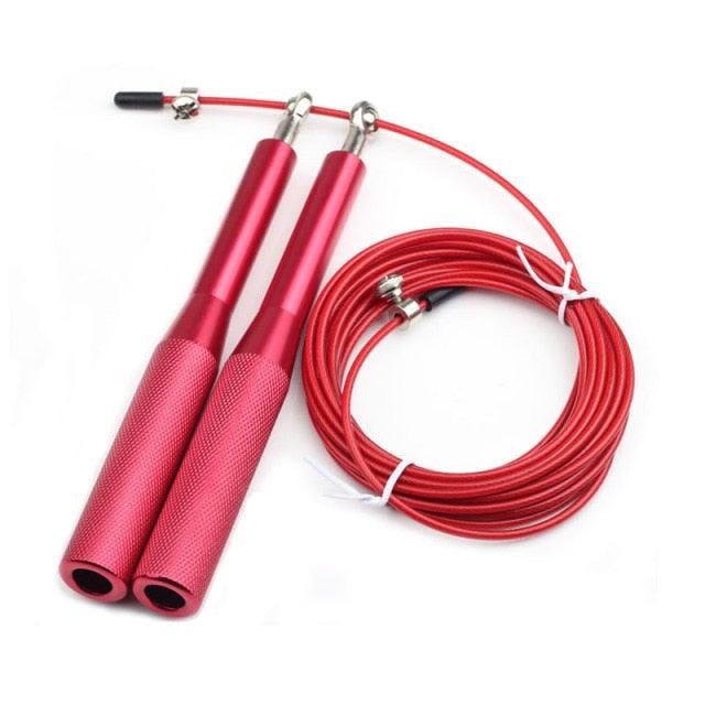 Men Speed Jump Rope Workout Professional Gym Cable Steel Wire Bearing Skipping Rope Flexible Jump Ropes For Fitness Quite Skipping Rope With Bearing And Slender Aluminum Alloy Handle