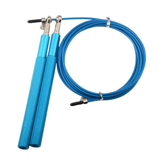 Men Speed Jump Rope Workout Professional Gym Cable Steel Wire Bearing Skipping Rope Flexible Jump Ropes For Fitness Quite Skipping Rope With Bearing And Slender Aluminum Alloy Handle