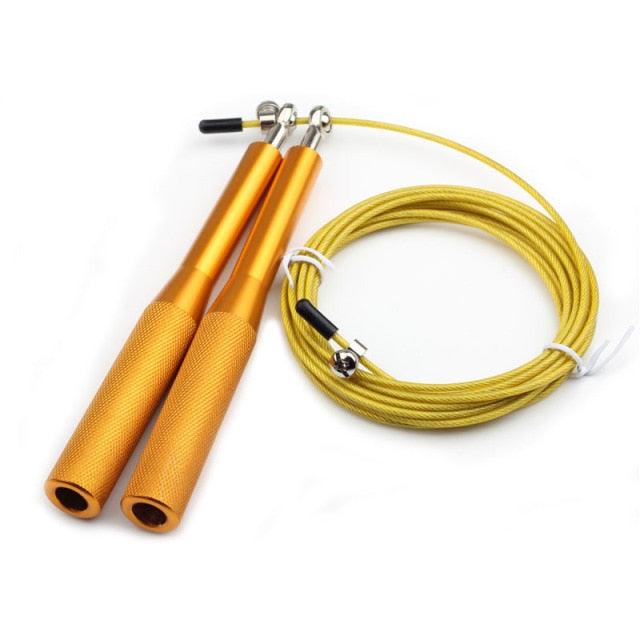 Men Speed Jump Rope Workout Professional Gym Cable Steel Wire Bearing Skipping Rope Flexible Jump Ropes For Fitness Quite Skipping Rope With Bearing And Slender Aluminum Alloy Handle