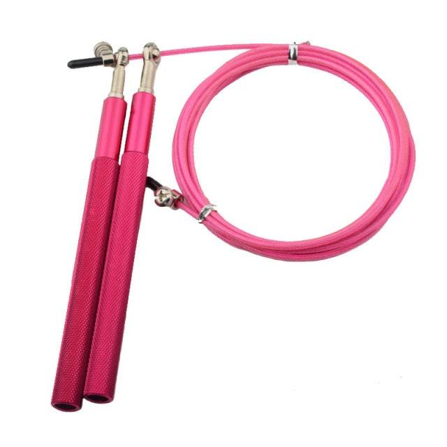 Men Speed Jump Rope Workout Professional Gym Cable Steel Wire Bearing Skipping Rope Flexible Jump Ropes For Fitness Quite Skipping Rope With Bearing And Slender Aluminum Alloy Handle