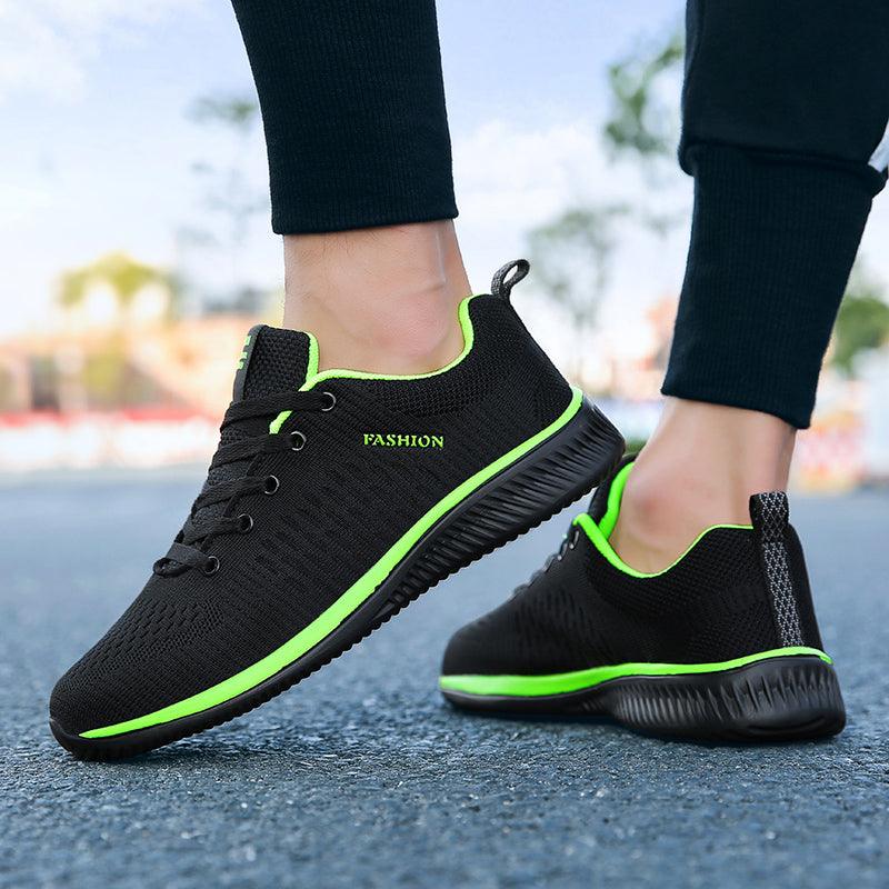 Men Sport Lightweight Running Sneakers Walking Casual Breathable Shoes Non-Slip Comfortable Black Fashion Men Casual Shoes Running Walking Sneakers