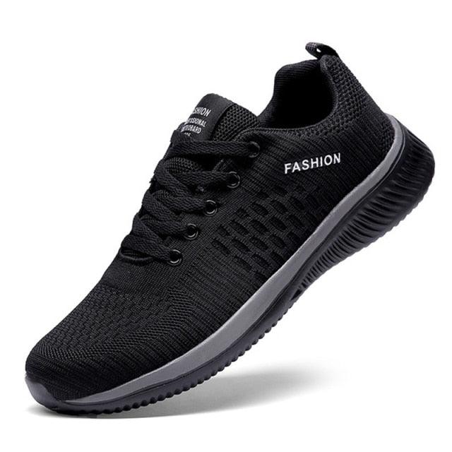 Men Sport Lightweight Running Sneakers Walking Casual Breathable Shoes Non-Slip Comfortable Black Fashion Men Casual Shoes Running Walking Sneakers