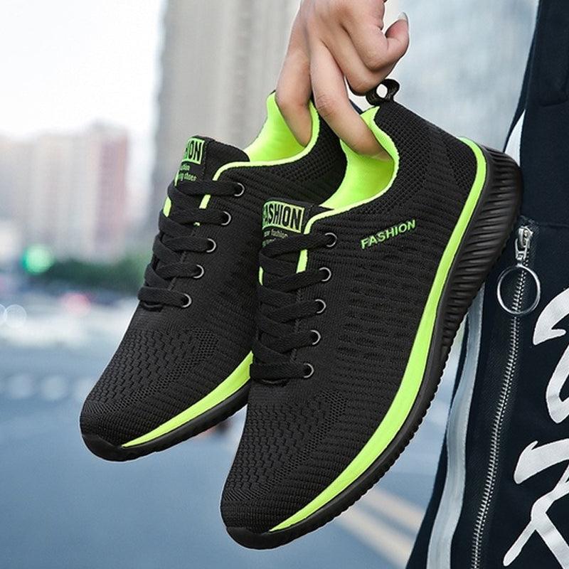 Men Sport Lightweight Running Sneakers Walking Casual Breathable Shoes Non-Slip Comfortable Black Fashion Men Casual Shoes Running Walking Sneakers