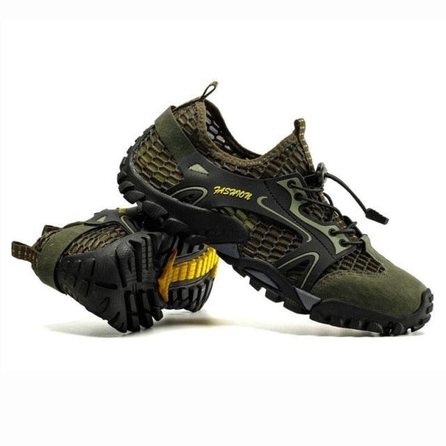 Men Sport Mesh Hiking Shoes Wearproof Rubber Upstream Quick-Dry Breathable Water Sports Shoes Athletic Hiking Water Shoes Mens Womens Barefoot Swim Walking Shoes