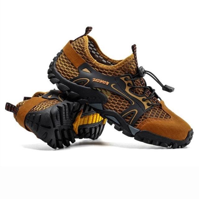 Men Sport Mesh Hiking Shoes Wearproof Rubber Upstream Quick-Dry Breathable Water Sports Shoes Athletic Hiking Water Shoes Mens Womens Barefoot Swim Walking Shoes