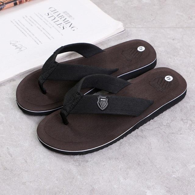 Men Summer Flip Flops Beach Sandals Anti-slip Casual Flat Shoes High Quality Slippers Flip Flops For Women Yoga Mat Comfortable Beach Thong Sandals With Arch Support