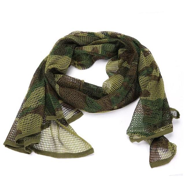 Men Tactical Military Keffiyeh Net Mesh Neck Scarf Shemagh Head Wrap Face Scarf Bandana Outfit Headband Black Motorcycle Balaclava Winter Sport Fishing Fleece Neck Warmer Windproof Dustproof Face Mask Scarf Men Hunting Skis Hiking