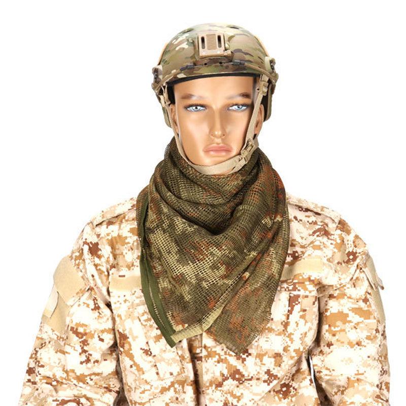 Men Tactical Military Keffiyeh Net Mesh Neck Scarf Shemagh Head Wrap Face Scarf Bandana Outfit Headband Black Motorcycle Balaclava Winter Sport Fishing Fleece Neck Warmer Windproof Dustproof Face Mask Scarf Men Hunting Skis Hiking