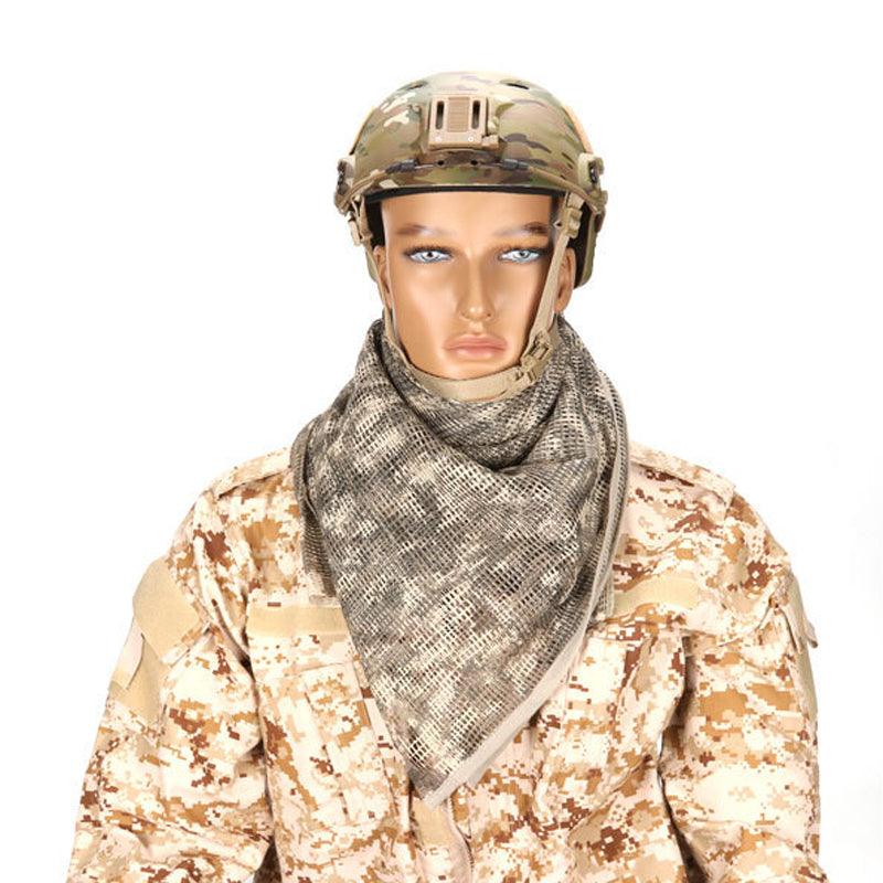 Men Tactical Military Keffiyeh Net Mesh Neck Scarf Shemagh Head Wrap Face Scarf Bandana Outfit Headband Black Motorcycle Balaclava Winter Sport Fishing Fleece Neck Warmer Windproof Dustproof Face Mask Scarf Men Hunting Skis Hiking