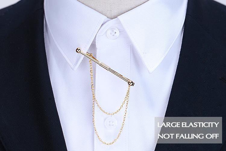 Men Unique Tassel Neck Tie Collar Pin Clip Ties Lapel Pins And Brooches Luxury Tie Collar Pin Shirt Clip Collar Lapel Brooch Women Accessories Gifts For Men Brooch Luxury Jewelry