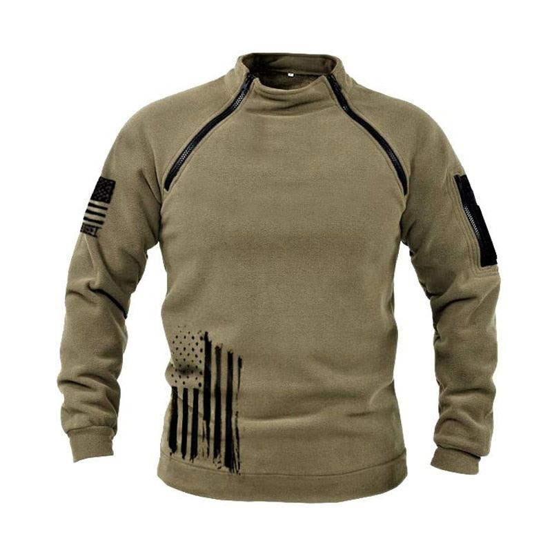 Men Unique Winter Fleece Jacket Lightweight Casual Tactical Outdoor Soft Jacket Men Spring Warm  Military Jacket Man Adventure Sport Clothes Windproof Stylish Jackets