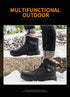 Men Winter Snow Boots Waterproof Leather Outdoor Hiqh Quality Boots Training Boots Non-Slip Warm Waterproof Mid Calf Shoes Outdoor Hiking Climbing Full Fur Lined Design