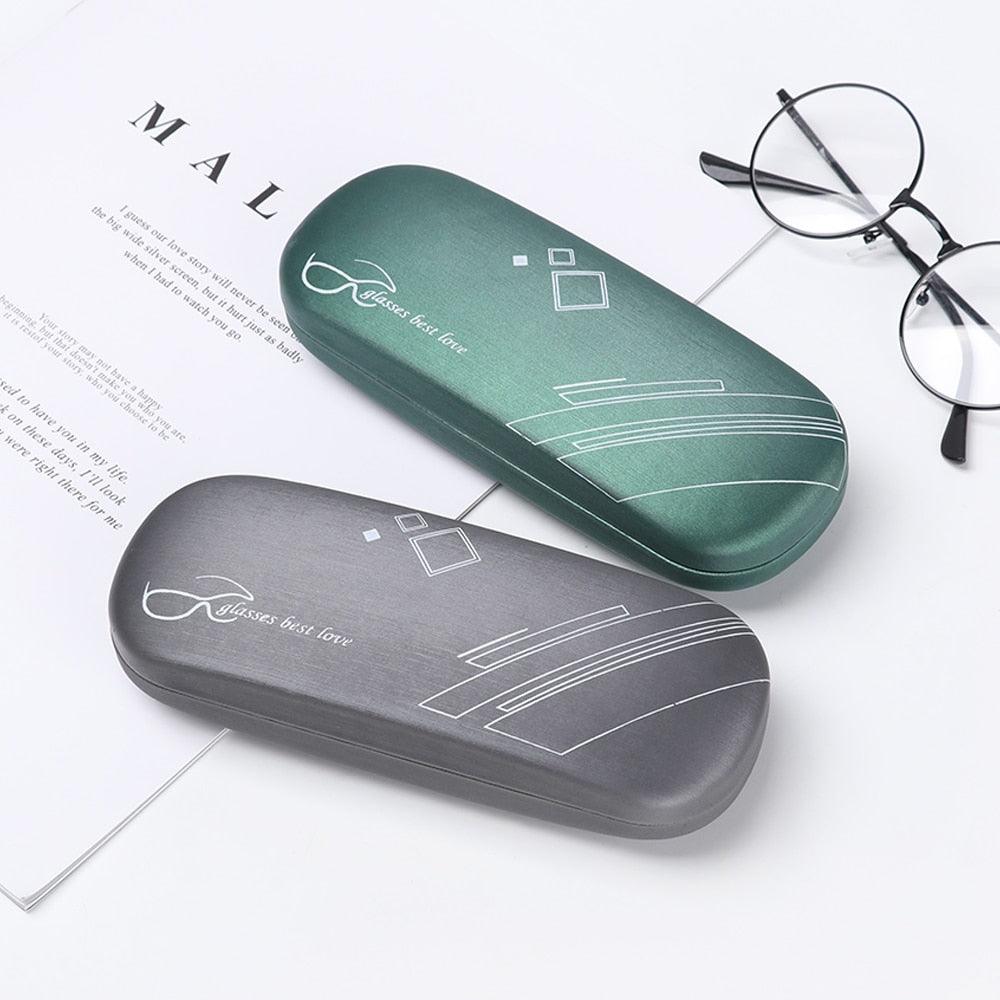 Men Women Leather Eye Glasses Case Fashion Unisex Hard Shell Protector Reading Eyewear Case Sunglasses Pouch Hard Shell Eyeglass Case For Reading Glasses Spectacles Small Sunglasses Pocket Size Cases