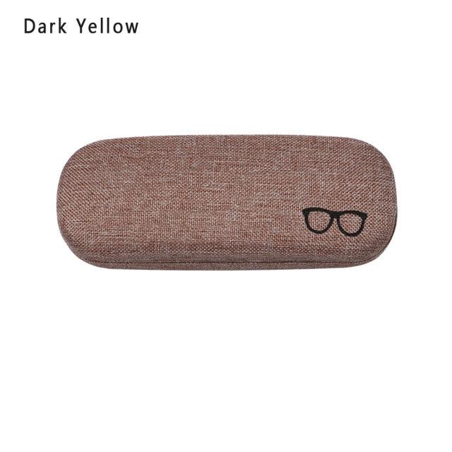 Men Women Leather Eye Glasses Case Fashion Unisex Hard Shell Protector Reading Eyewear Case Sunglasses Pouch Hard Shell Eyeglass Case For Reading Glasses Spectacles Small Sunglasses Pocket Size Cases