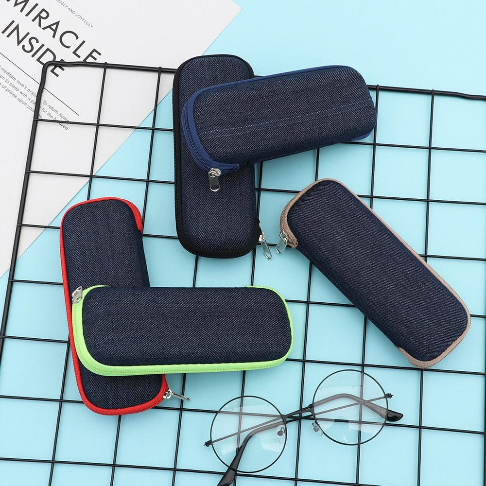 Men Women Leather Eye Glasses Case Fashion Unisex Hard Shell Protector Reading Eyewear Case Sunglasses Pouch Hard Shell Eyeglass Case For Reading Glasses Spectacles Small Sunglasses Pocket Size Cases